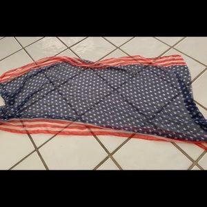 American Flag Semi-Sheer Scarf /Wrap